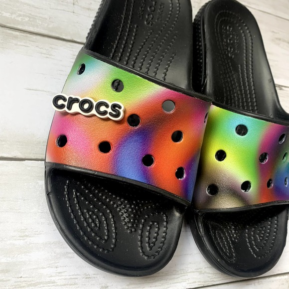 CROCS Shoes - NEW Crocs Tie-Dye Rainbow Slides